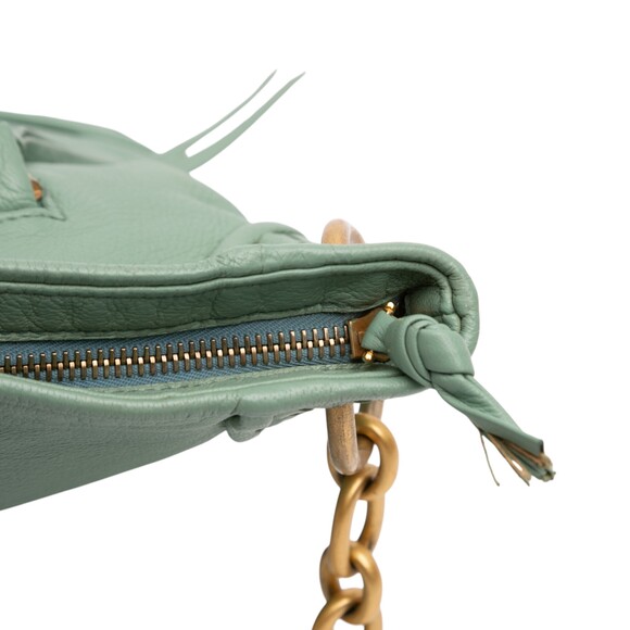 Pre-Loved Bottega Veneta Intrecciato Trimmed Leather Shoulder Bag